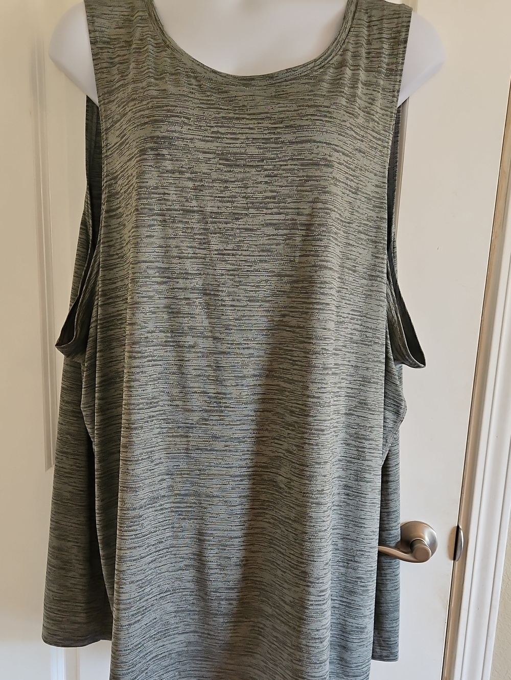 EverAir Gray And Black Heather Large Arm Hole Tank